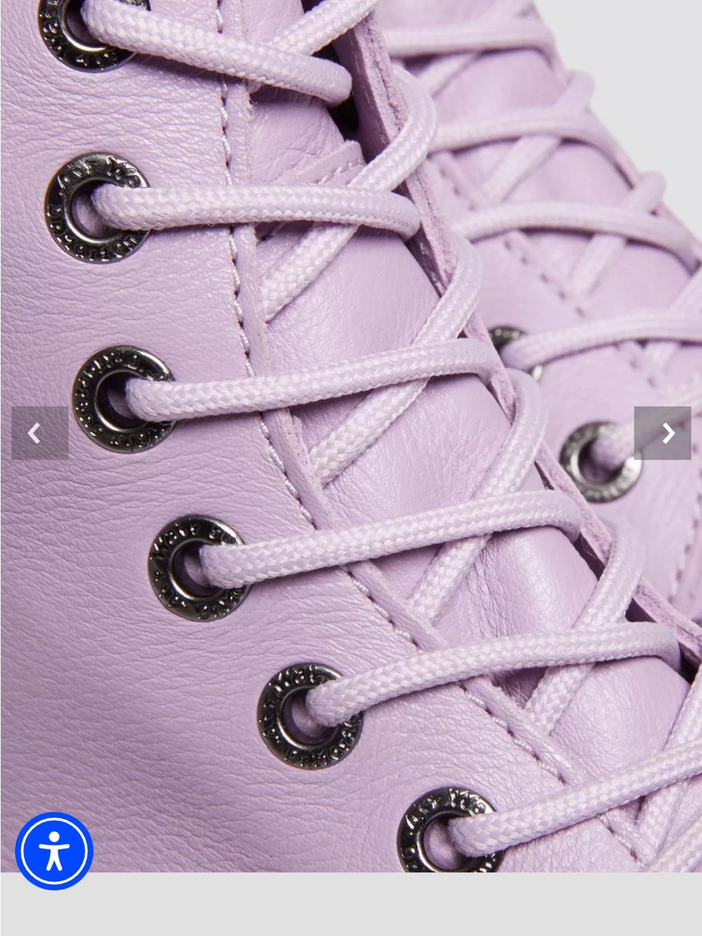 Broken in Dr. Martens Jadon Lavender 8-Eye Platform Lace-Up Boots - Picture 7 of 16